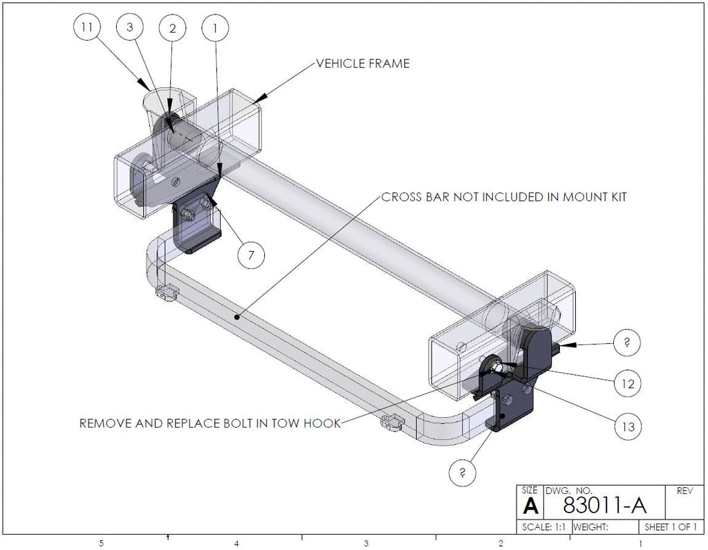 Detail K2 Snow Plow Custom Mount Kit