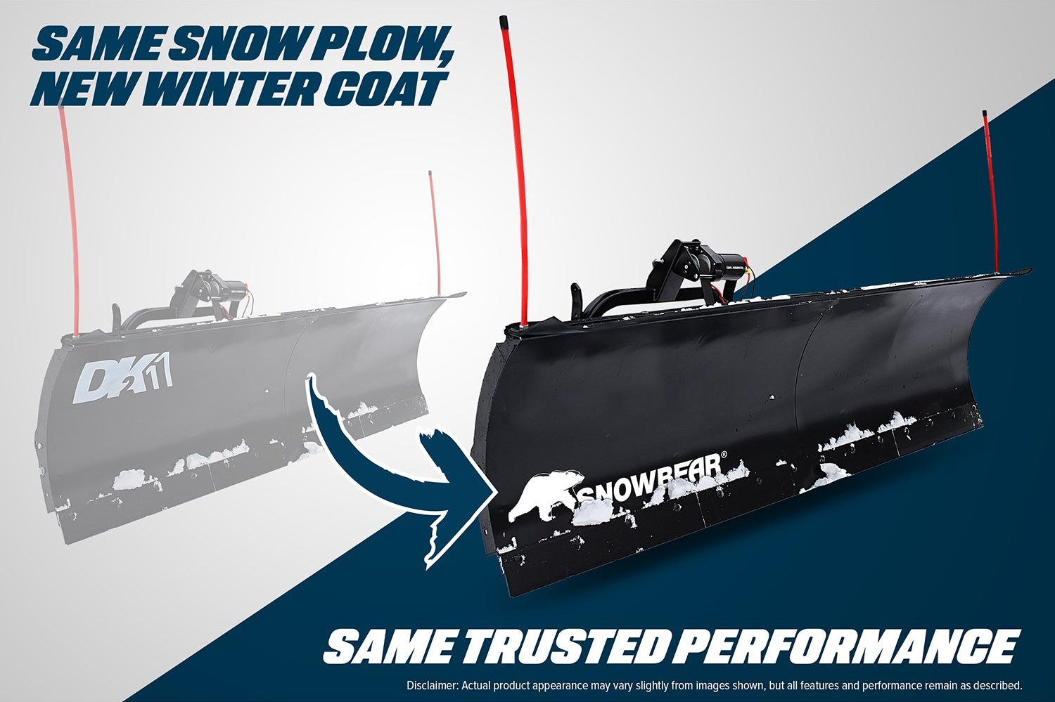 SnowBear Storm II - 84 x 22 Custom Mount Snow Plow Kit - STOR8422